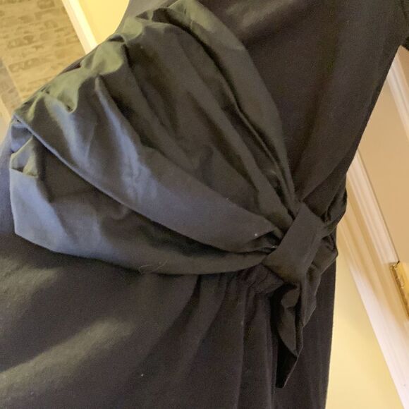 Cherish size large three-quarter sleeve unique black top with Large Bow detail - Picture 8 of 9